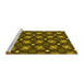 Sideview of Machine Washable Transitional Dark Golden Brown Rug, wshpat3622yw