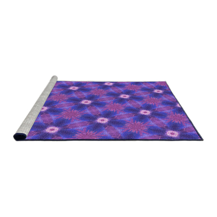 Sideview of Machine Washable Transitional Purple Rug, wshpat3623pur