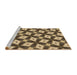 Sideview of Machine Washable Transitional Metallic Gold Rug, wshpat3624brn