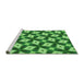 Sideview of Machine Washable Transitional Green Rug, wshpat3624grn