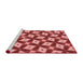 Sideview of Machine Washable Transitional Pastel Red Pink Rug, wshpat3624rd