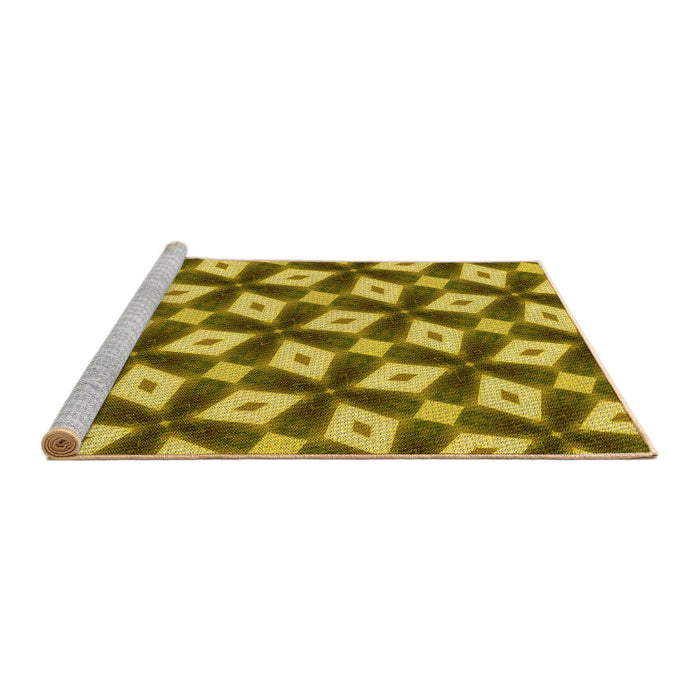 Sideview of Machine Washable Transitional Dark Bronze Brown Rug, wshpat3624yw