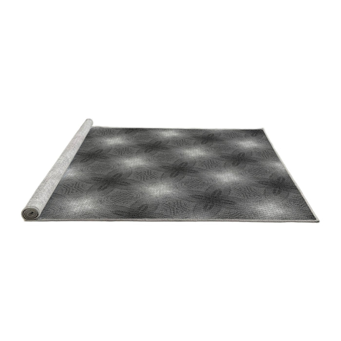 Sideview of Machine Washable Transitional Gray Rug, wshpat3625gry