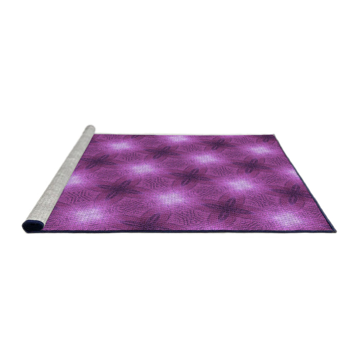 Sideview of Machine Washable Transitional Medium Violet Red Pink Rug, wshpat3625pur
