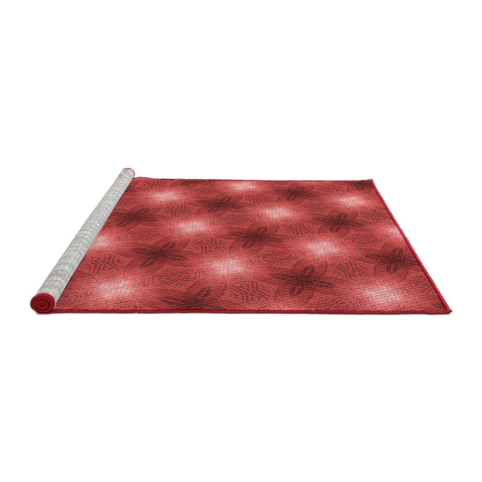 Sideview of Machine Washable Transitional Red Rug, wshpat3625rd
