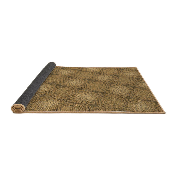 Thickness of Patterned Saddle Brown Rug, pat3626brn