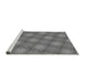 Sideview of Machine Washable Transitional Carbon Gray Rug, wshpat3626gry