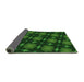 Thickness of Patterned Dark Forest Green Rug, pat3628grn