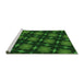 Sideview of Machine Washable Transitional Dark Forest Green Rug, wshpat3628grn