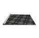 Sideview of Machine Washable Transitional Charcoal Black Rug, wshpat3628gry