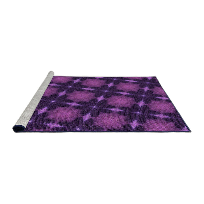 Sideview of Machine Washable Transitional Dark Orchid Purple Rug, wshpat3628pur