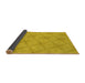 Thickness of Patterned Orange Gold Rug, pat3629yw
