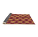 Thickness of Patterned Crimson Red Rug, pat363org