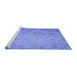 Sideview of Machine Washable Transitional Denim Blue Rug, wshpat3630blu