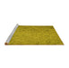 Sideview of Machine Washable Transitional Dark Golden Brown Rug, wshpat3630yw