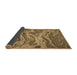 Thickness of Patterned Saddle Brown Rug, pat3631brn