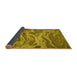 Thickness of Patterned Dark Bronze Brown Rug, pat3631yw