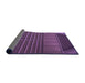 Thickness of Patterned Plum Purple Rug, pat3633pur