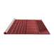 Sideview of Machine Washable Transitional Tomato Red Rug, wshpat3633rd