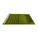 Sideview of Machine Washable Transitional Dark Yellow Green Rug, wshpat3633yw