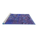 Sideview of Machine Washable Transitional Dark Slate Blue Purple Rug, wshpat3634blu