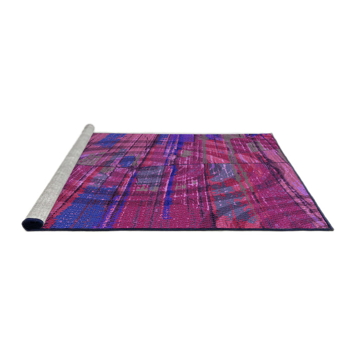 Sideview of Machine Washable Transitional Medium Violet Red Pink Rug, wshpat3634pur