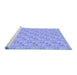 Sideview of Machine Washable Transitional Light Slate Blue Rug, wshpat3635blu