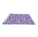 Sideview of Machine Washable Transitional Bright Lilac Purple Rug, wshpat3636blu