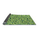 Thickness of Patterned Seaweed Green Rug, pat3636lblu