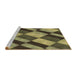 Sideview of Machine Washable Transitional Chocolate Brown Rug, wshpat3637brn