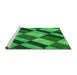 Sideview of Machine Washable Transitional Green Rug, wshpat3637grn