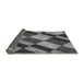 Thickness of Patterned Black Rug, pat3637gry