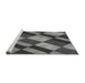 Sideview of Machine Washable Transitional Black Rug, wshpat3637gry