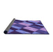 Thickness of Patterned Amethyst Purple Rug, pat3637pur