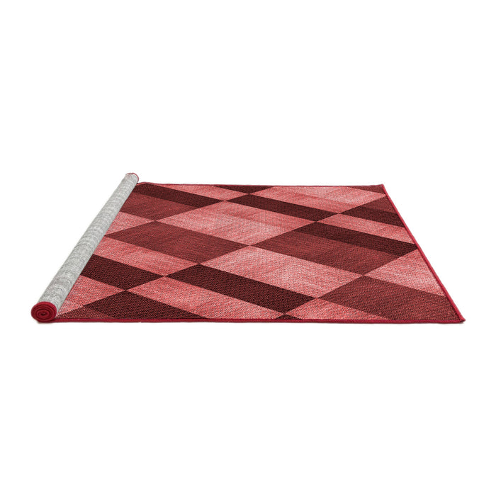 Sideview of Machine Washable Transitional Red Rug, wshpat3637rd