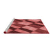 Sideview of Machine Washable Transitional Red Rug, wshpat3637rd