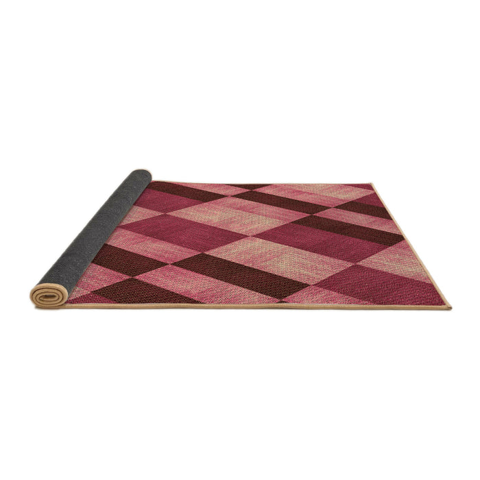 Thickness of Patterned Red Rug, pat3638brn