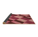 Thickness of Patterned Red Rug, pat3638brn