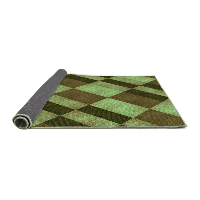 Thickness of Patterned Green Rug, pat3638grn