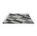 Sideview of Machine Washable Transitional Carbon Gray Rug, wshpat3638gry