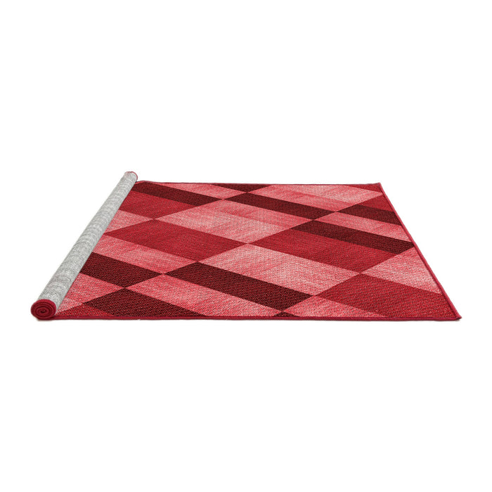Sideview of Machine Washable Transitional Red Rug, wshpat3638rd