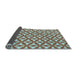 Thickness of Patterned Tiffany Blue Rug, pat364lblu