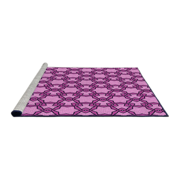 Sideview of Machine Washable Transitional Dark Magenta Purple Rug, wshpat3640pur