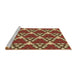 Sideview of Machine Washable Transitional Peru Brown Rug, wshpat3641brn