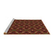 Sideview of Machine Washable Transitional Saddle Brown Rug, wshpat3642brn