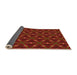 Thickness of Patterned Mahogany Brown Rug, pat3642org