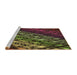 Sideview of Machine Washable Transitional Dark Scarlet Red Rug, wshpat3645brn