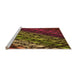 Sideview of Machine Washable Transitional Dark Scarlet Red Rug, wshpat3645org