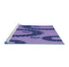 Sideview of Machine Washable Transitional Purple Mimosa Purple Rug, wshpat3646blu