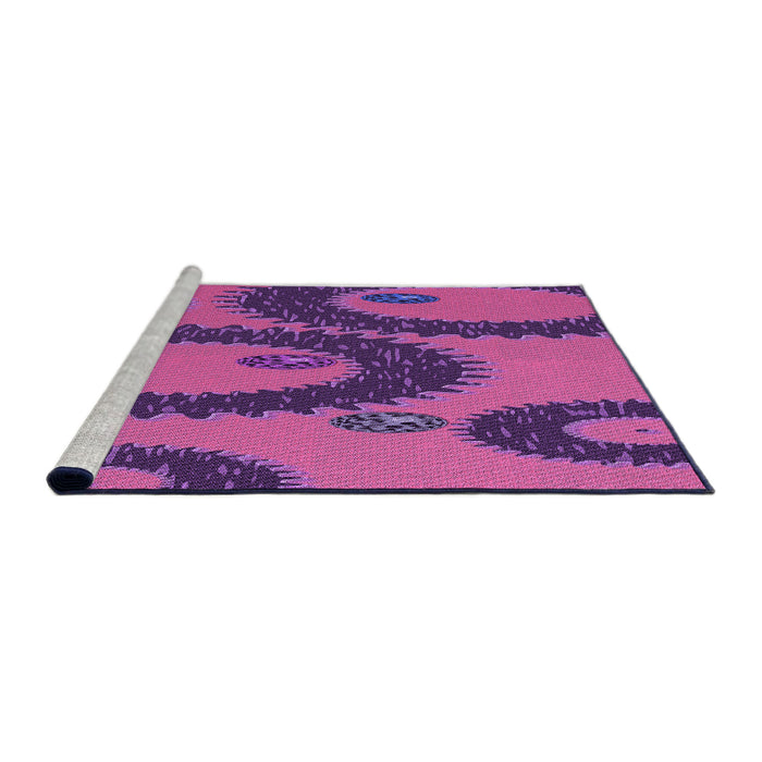 Sideview of Machine Washable Transitional Dark Magenta Purple Rug, wshpat3646pur